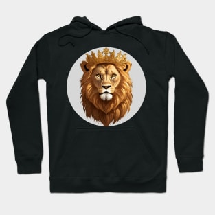 Regal Lion with Crown no.5 Hoodie